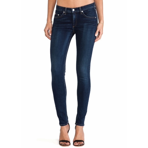 rag & bone Denim - Rag & Bone Woodford Skinny Dark Wash Denim Jeans